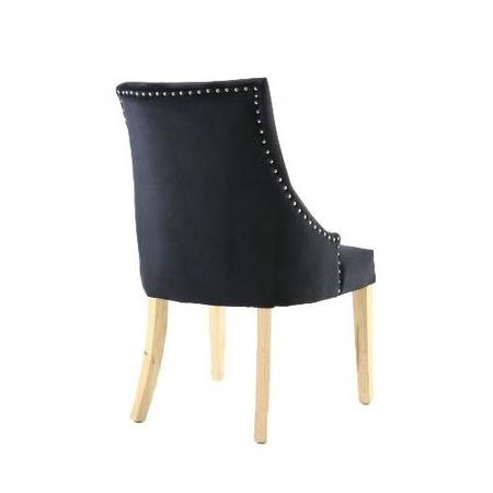 Pair of Camberwell Brushed Black Velvet Chairs