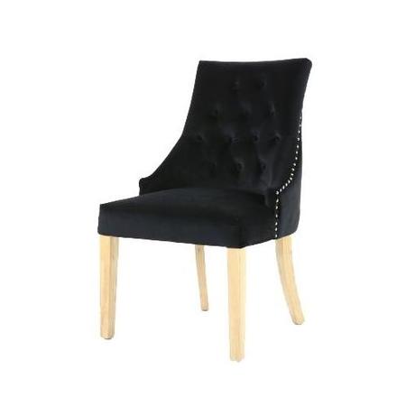 Pair of Camberwell Brushed Black Velvet Chairs