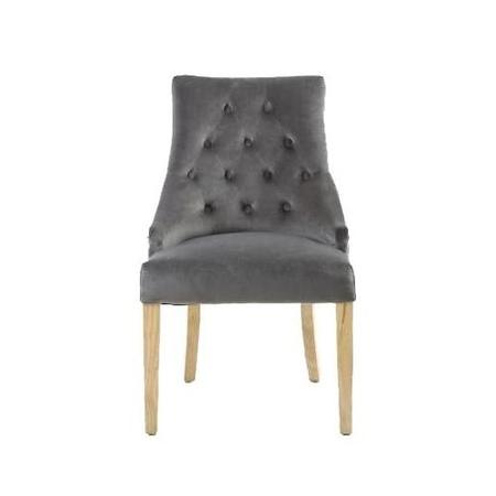 Pair of Camberwell Brushed Grey Velvet Chairs