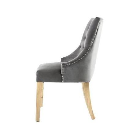 Pair of Camberwell Brushed Grey Velvet Chairs