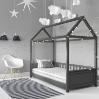 GRADE A1 - Coco House Bed Frame in Anthracite Grey