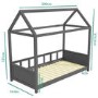 GRADE A2 - Coco House Bed Frame in Anthracite Grey
