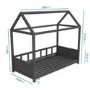 GRADE A1 - Coco House Bed Frame in Anthracite Grey