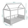 GRADE A1 - Coco Kids House Bed Frame in Light Grey