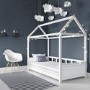 GRADE A1 - Coco Kids House Bed Frame in White