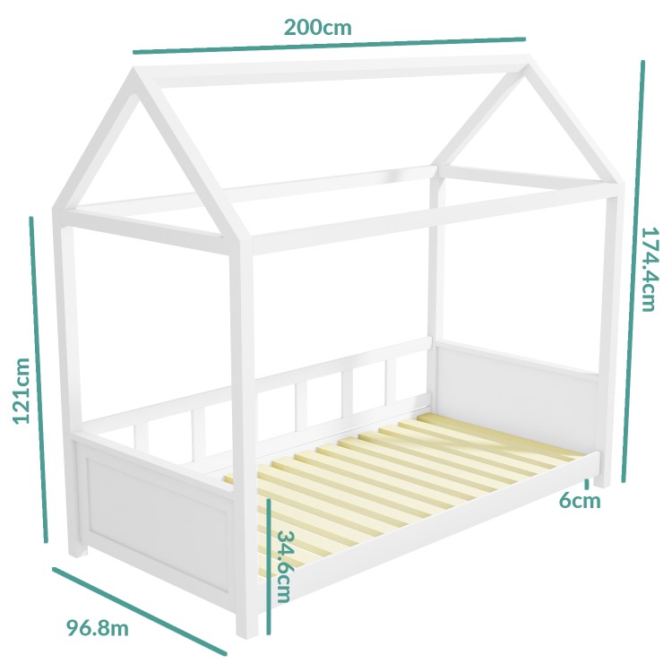 Coco House Bed Frame in White