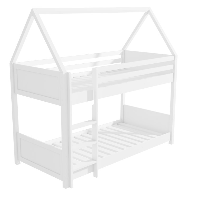 House Bunk Bed in White - Coco