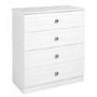One Call Furniture Century 4 Drawer Chest Pearl White