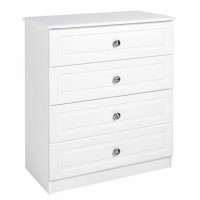 One Call Furniture Century 4 Drawer Chest Pearl White