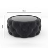 Dark Grey Velvet Ottoman Coffee Table with Button Detail - Clio