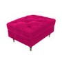 Buttoned Velvet Footstool in Hot Pink - Cole