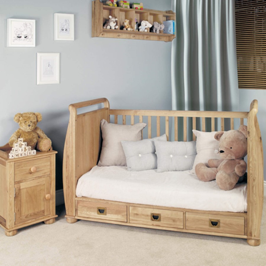 Baumhaus Amelie Oak Cot-Bed with Three Drawers