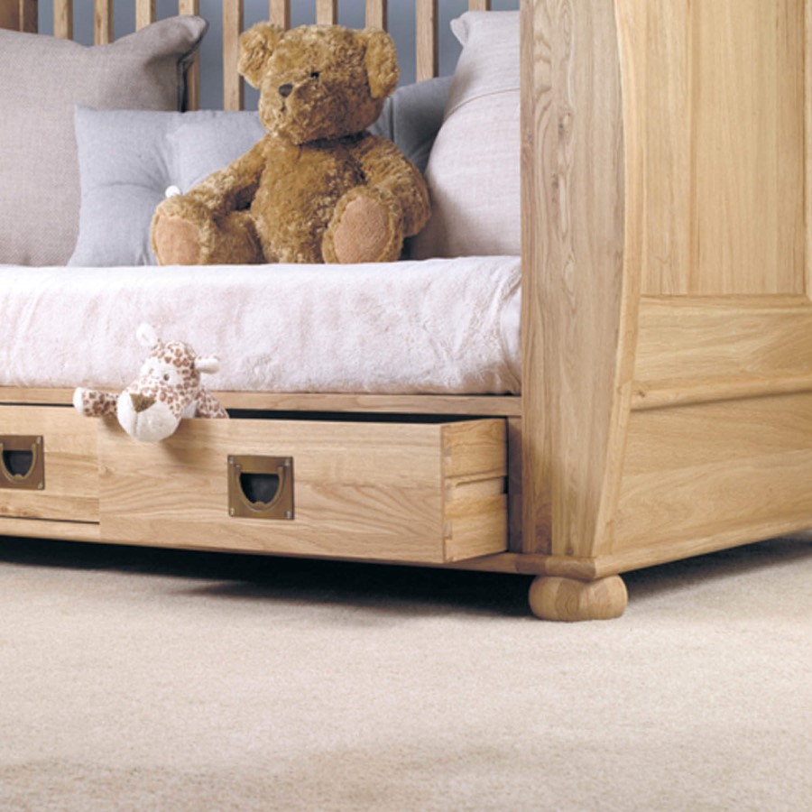 Baumhaus Amelie Oak Cot-Bed with Three Drawers