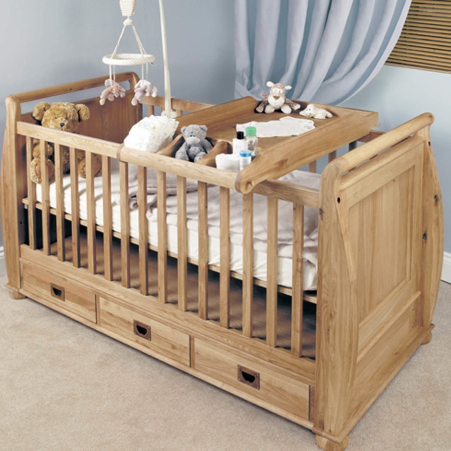 Baumhaus Amelie Oak Cot-Top Baby Changer