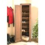 Baumhaus Shiro Walnut Tall Shoe Storage Cupboard - 14 Pairs
