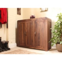 Baumhaus Shiro Walnut Extra Large Shoe Storage Cupboard - 20 Pairs