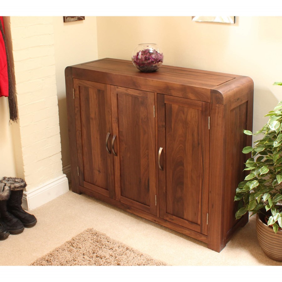 Baumhaus Shiro Walnut Extra Large Shoe Storage Cupboard - 20 Pairs