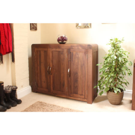 Baumhaus Shiro Walnut Extra Large Shoe Storage Cupboard - 20 Pairs