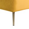 Mustard Velvet Loveseat Armchair with Button Detail - Celeste