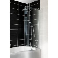 Curved Shower Bath Screen H1400mm x W695mm Curved Shower Bath Screen H1400mm x W695mm
