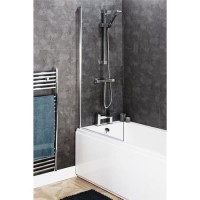 Easy Clean Curved Top Bath Screen 8mm Glass Easy Clean Curved Top Bath Screen 8mm Glass