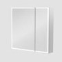 Double Door Chrome Bathroom Miror Cabinet with Lights & Shaver Socket 750 x 700mm - Celeste