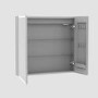 Double Door Chrome Bathroom Miror Cabinet with Lights & Shaver Socket 750 x 700mm - Celeste