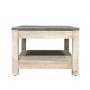 Signature North Brooklyn Distressed Coffee Table with Faux Concrete Table Top 