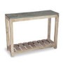 Signature North Brooklyn Distressed Console Table with Faux Concrete Top