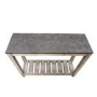 Signature North Brooklyn Distressed Console Table with Faux Concrete Top