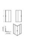 Corner Entry Shower Screen Enclosure 900mm x 900mm - 6mm Glass - Claritas Range