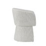 Set of 2 Cream Upholstered Curved Tub Swivel Dining Chairs - Cher