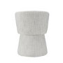 Set of 2 Cream Upholstered Curved Tub Swivel Dining Chairs - Cher