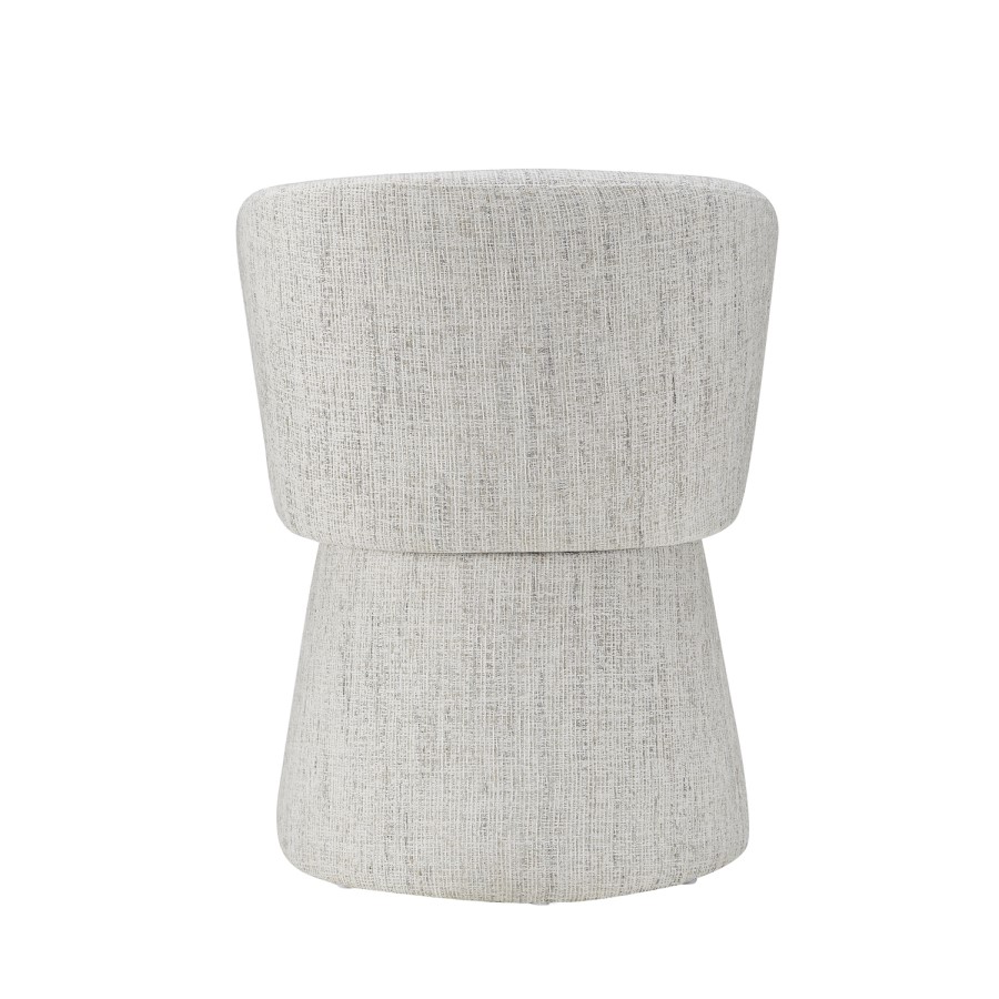 Set of 2 Cream Upholstered Curved Tub Swivel Dining Chairs - Cher