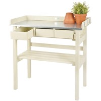 Cream Garden Potting Station with Storage - Fallen Fruits 