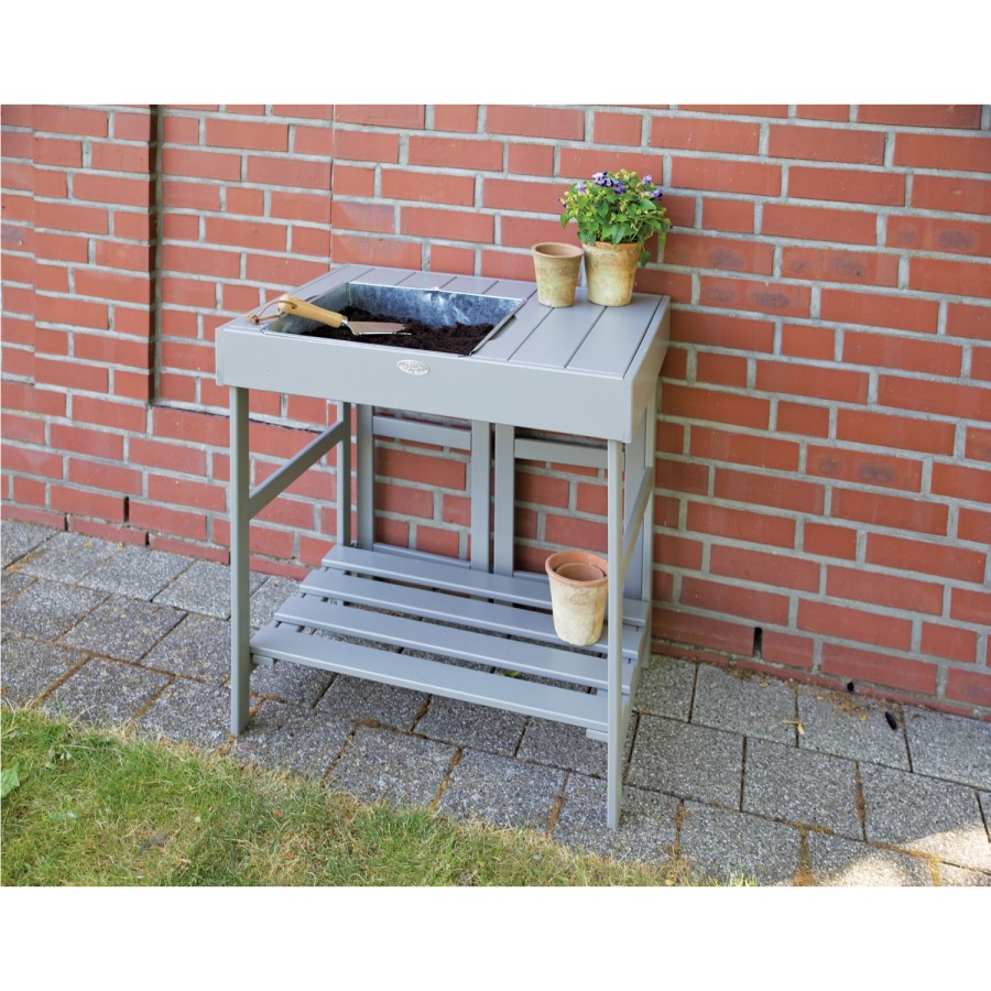 Grey Garden Potting Table