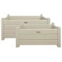 Set of 2 Cream Rectangular Planters - Fallen Fruits 