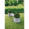 Grey Garden Bench with Planters