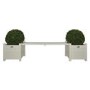 White Garden Bench with Planters