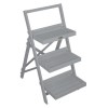 Grey Stepped Plant Stand with 3 Steps - Garden