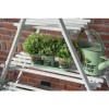 Triangle Garden Plant Stand with White Painted Finish - 3 Shelves