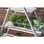 Triangle Garden Plant Stand with White Painted Finish - 3 Shelves