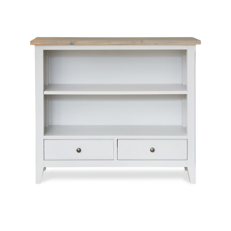 Signature Grey 2 Drawer Low Bookcase