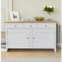 Signature Grey 3 Drawer 2 Door Large Sideboard