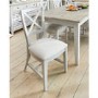 Signature Grey Pair Dining Chairs with Cream Seat Pad