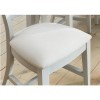 Signature Grey Pair Dining Chairs with Cream Seat Pad
