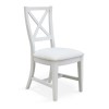 Signature Grey Pair Dining Chairs with Cream Seat Pad