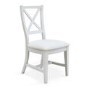 Signature Grey Pair Dining Chairs with Cream Seat Pad