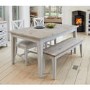 Signature Grey Solid Wood Extending Dining Table