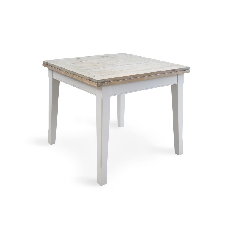 Signature Grey Solid Wood Square Extending Dining Table